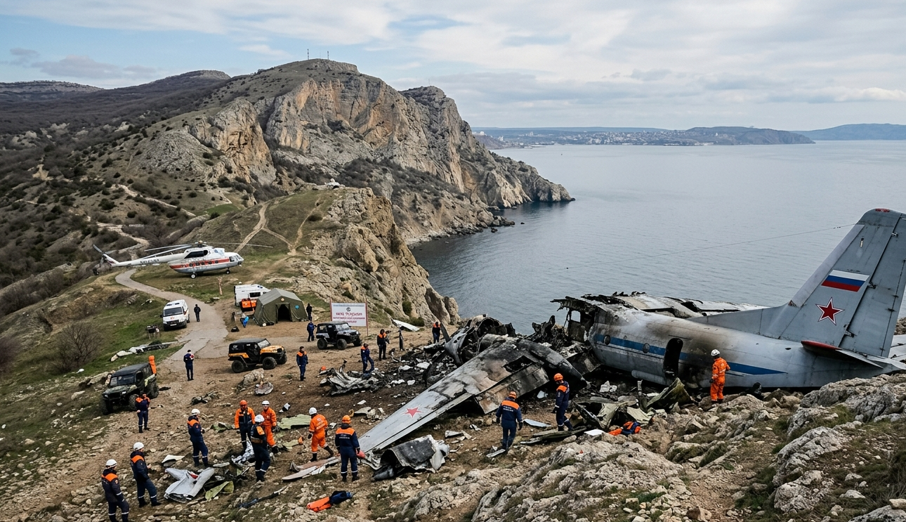 Antonov An-26 Crash in Crimea: 29 Dead in Russian Military Aircraft Accident - TheTopTrend